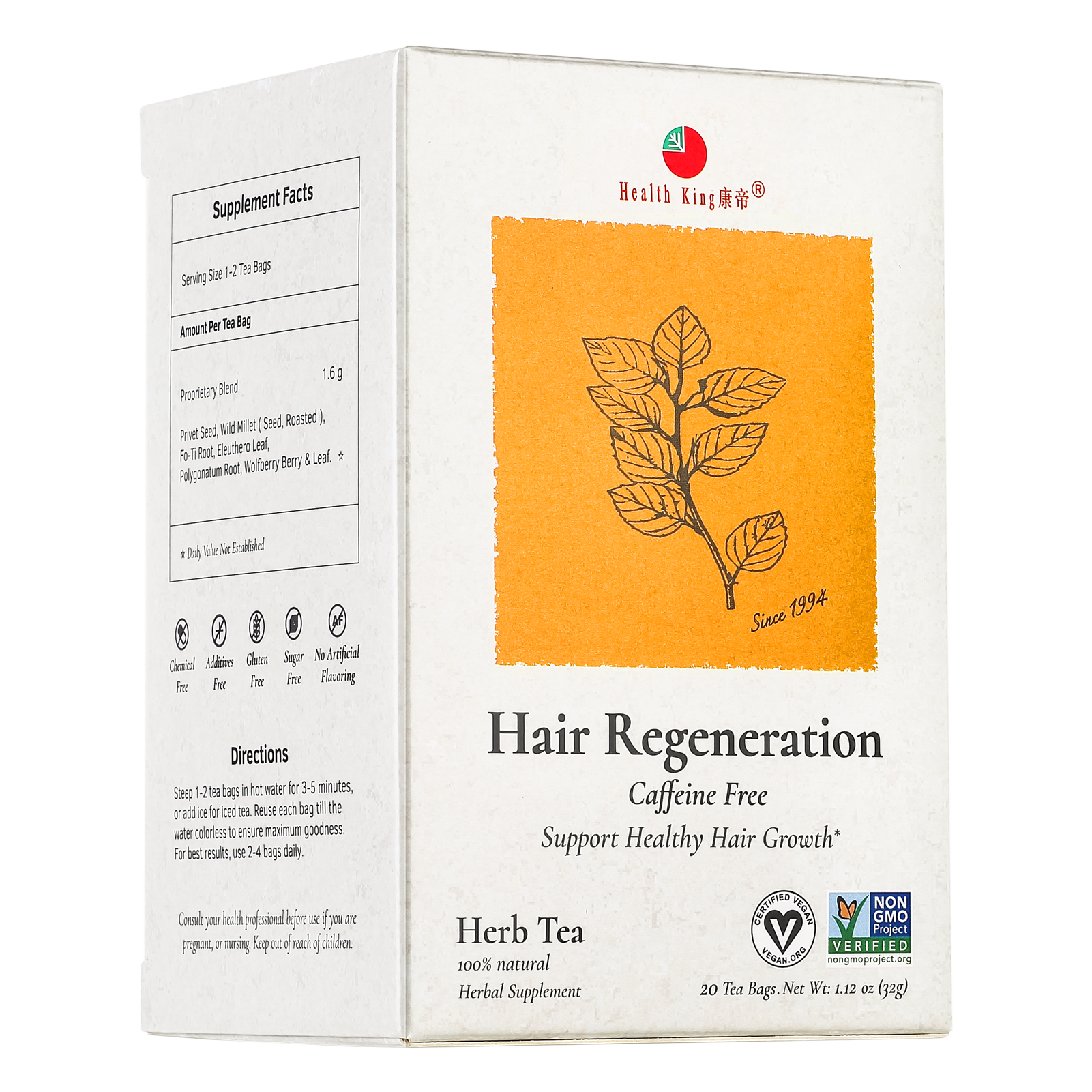 Health King Hair Regeneration Herbs Tea-Support Healthy Hair Growth(CF) 1.12 oz