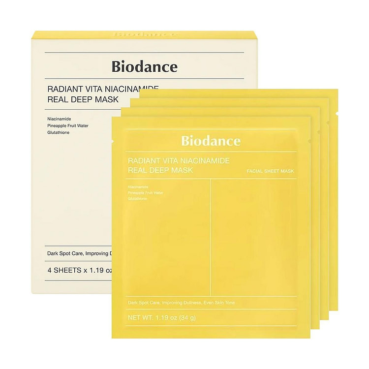 韩国BIODANCE黄色维他命烟酰胺深层水凝胶面膜 1 盒