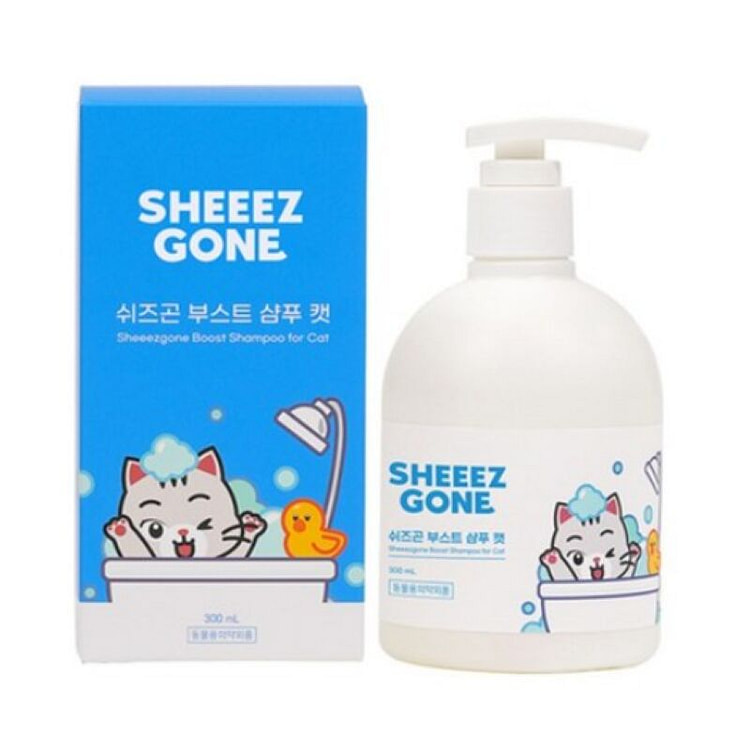 [한국 직배송] 쉬즈곤 부스트 캣 저자극 애플블라썸 향 고양이 샴푸 300ml, 1개