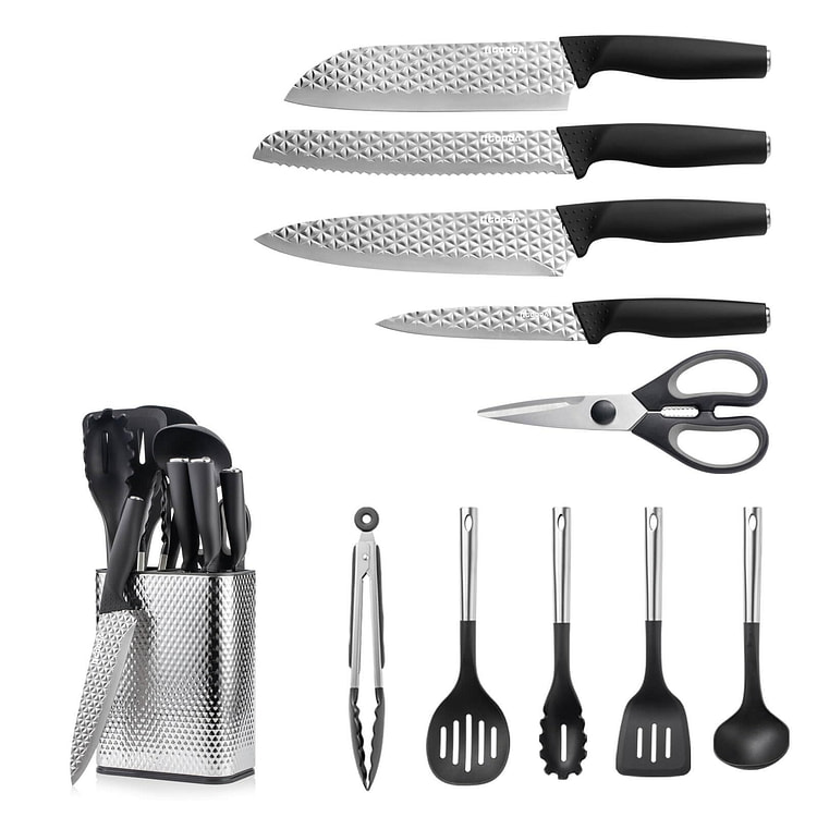 11-Piece Kitchen Utensil Knife Set with Block