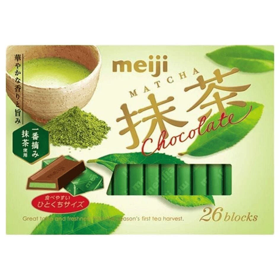 Meiji Chocolate Piano Matcha Flavor 26 Blocks 120 g