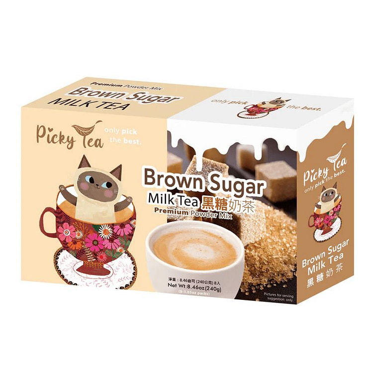 Picky Tea Brown Sugar Milk Tea Powder Mix 240 g
