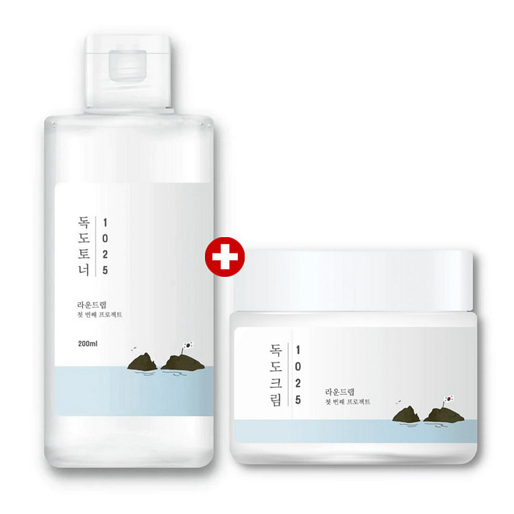 ROUND LAB 1025 Dokdo Toner 200ml + Dokdo Cream 80ml Set