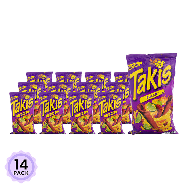 Takis Fuego 辣味青柠玉米片 9.9 盎司*14 包