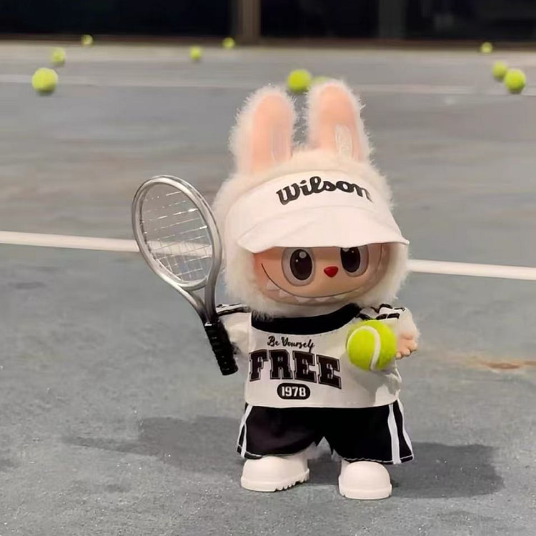 DLabubu Doll Clothes: Sporty Tennis Set