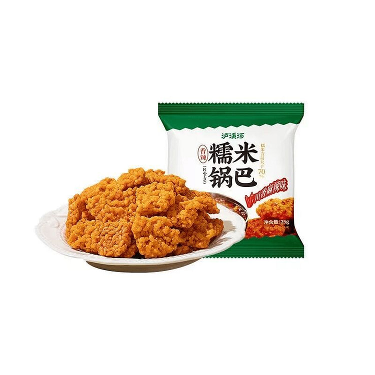 Luxi River Spicy Glutinous Rice Crisps 25g 25 g*10 pack
