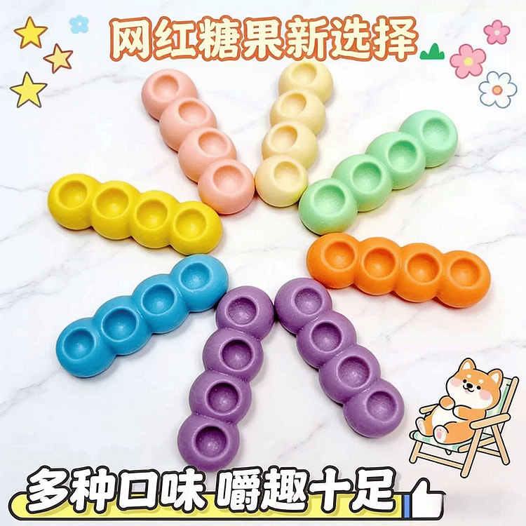 Chewy Candy, Fruity Flavor, 5 pieces 80 g