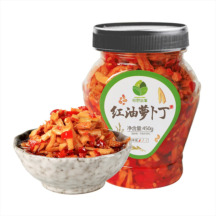 湖南特产香辣萝卜干剁椒红油萝卜丁腌酱菜