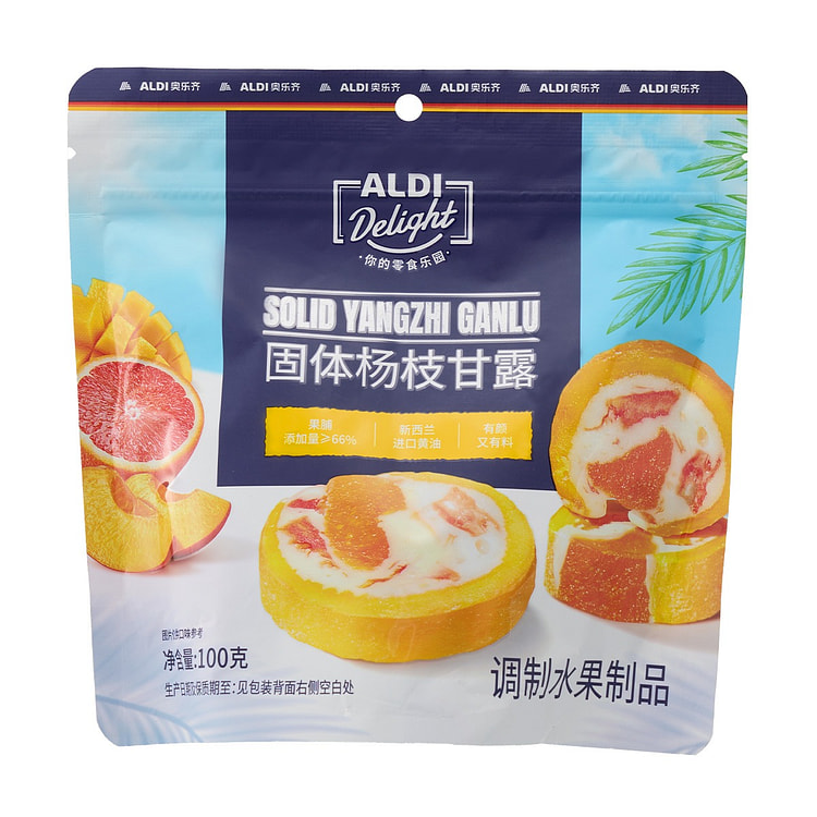 Aldi Delight Solid Mango Pomelo Sago Dessert 1pc 100 g