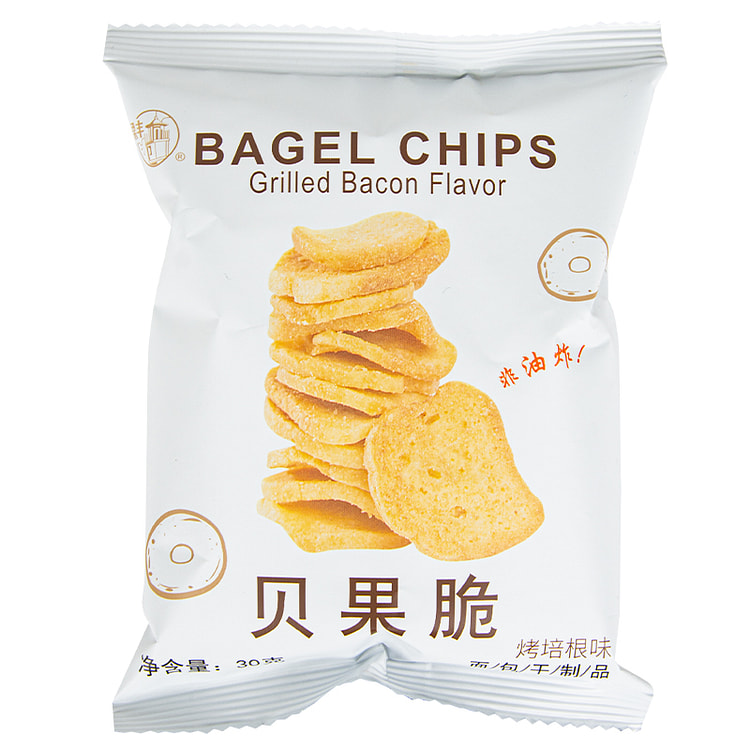 梁丰贝果脆面包干烤培根味酥脆饼干 30g*1袋