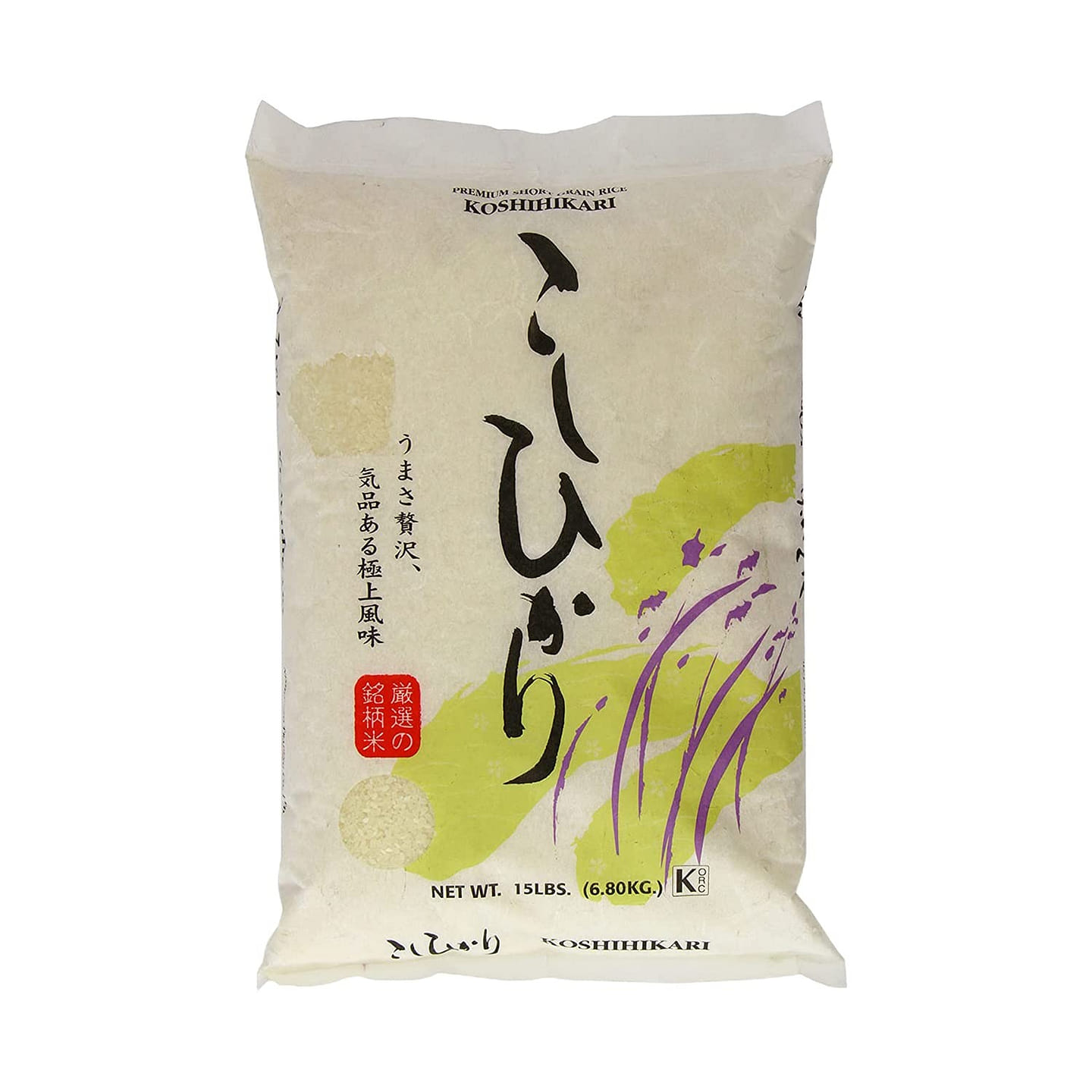 Shirakiku Rice Japanese White Koshihikari Rice 15 lb