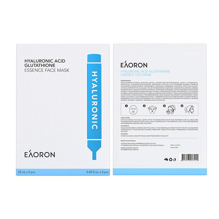 Eaoron 玻尿酸胶原焕生水光面膜 5片
