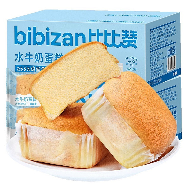 比比赞水牛奶面包 早餐糕点健康充饥50g*6/箱
