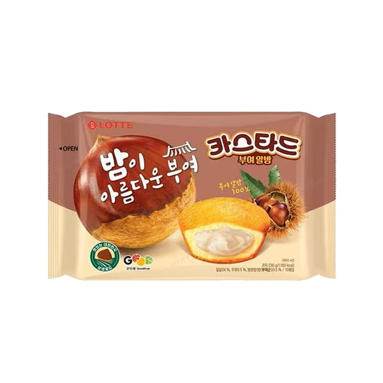 Lotte Custard Cream Cake Buyeo Chestnuts 230g