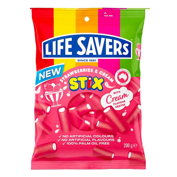 Life Savers Strawberries & Cream Stix 200 g 1 each