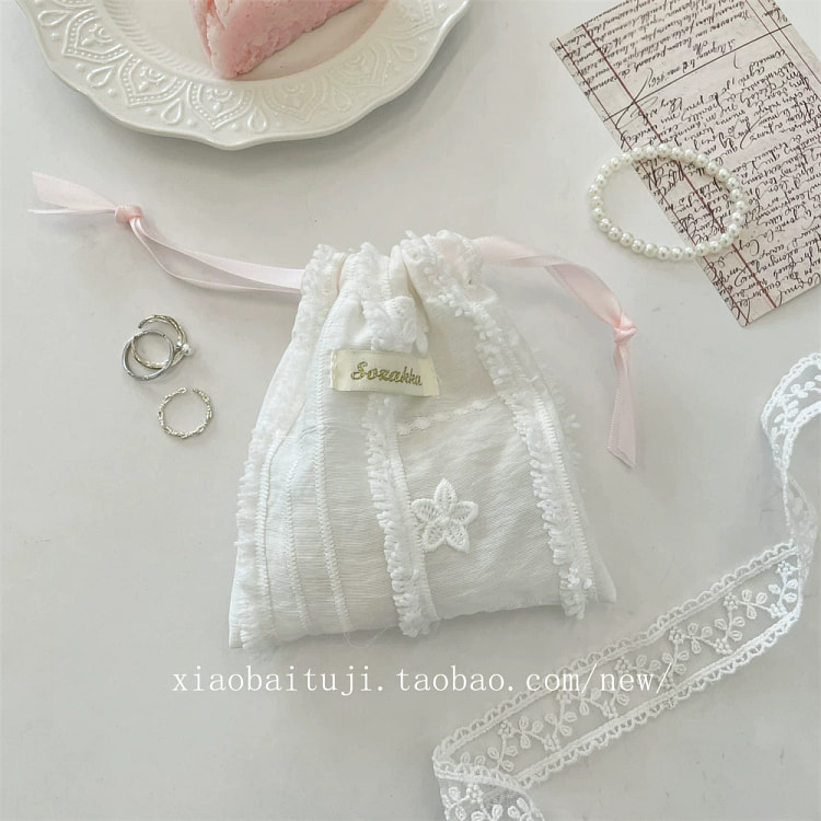 蕾丝花边抽绳束口收纳袋*1 150 克