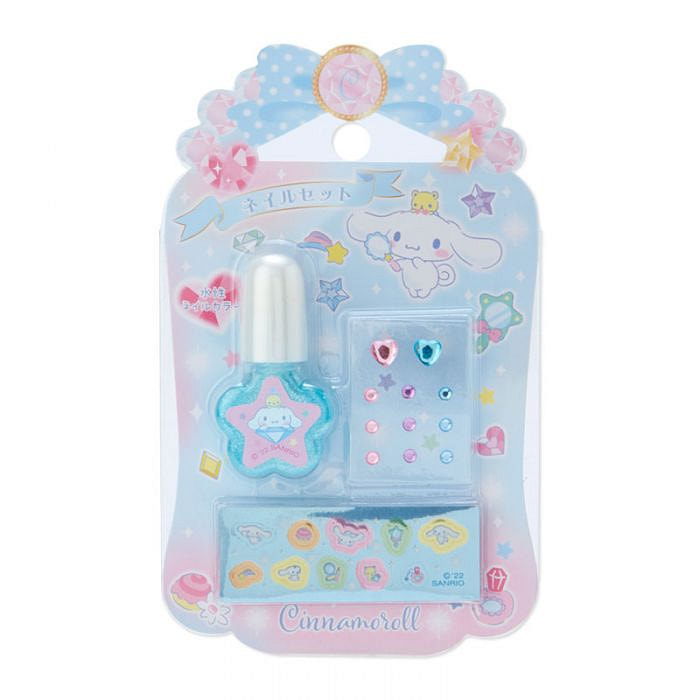 Japan Sanrio 大耳狗 儿童美甲玩具组 - 水钻贴和贴纸款（6岁以上适用/剥离型/蓝色） 1套