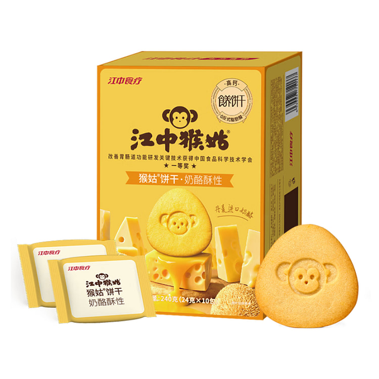 江中猴菇奶酪饼干 养胃高钙 240g*1 盒 240 克