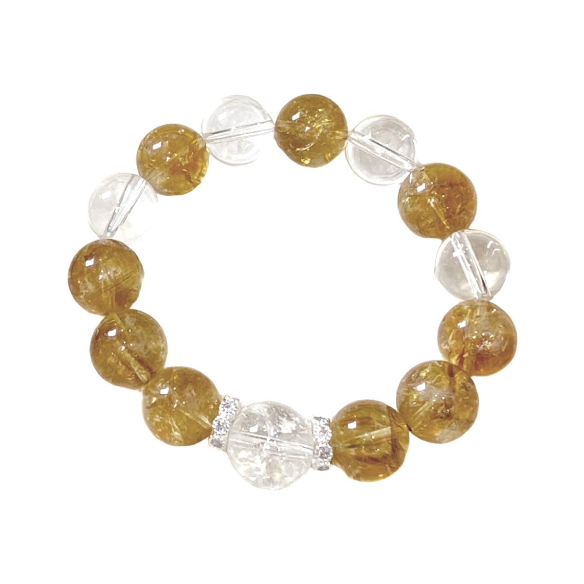 Nat Rutilated-Clear Quartz Bracelet,F 1 each