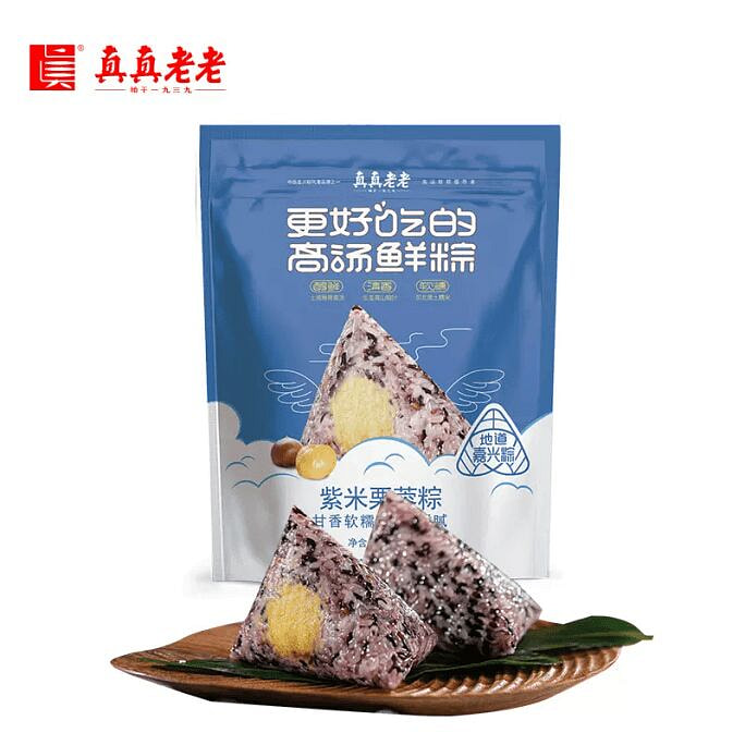 真真老老嘉兴粽子 紫米栗蓉粽200g