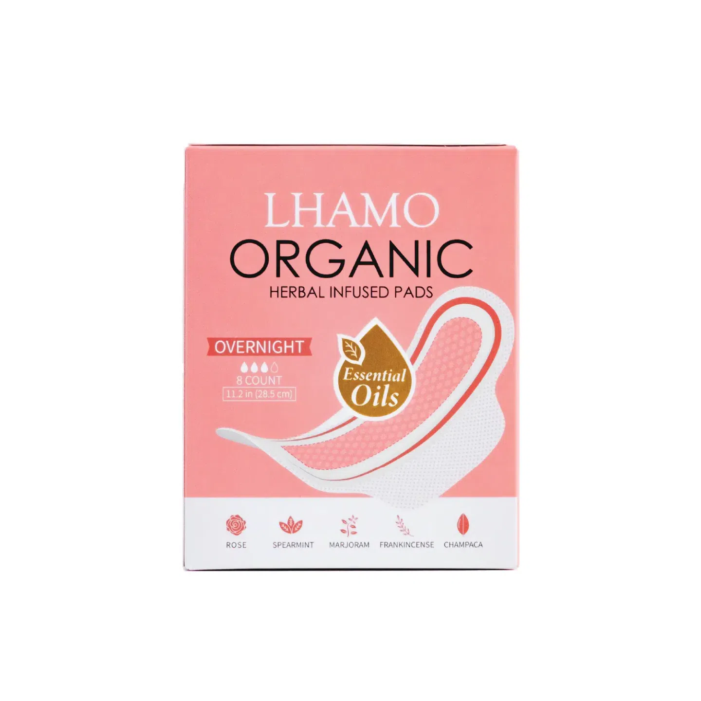 Organic Herbal Infused Pads – Overnight 1 box