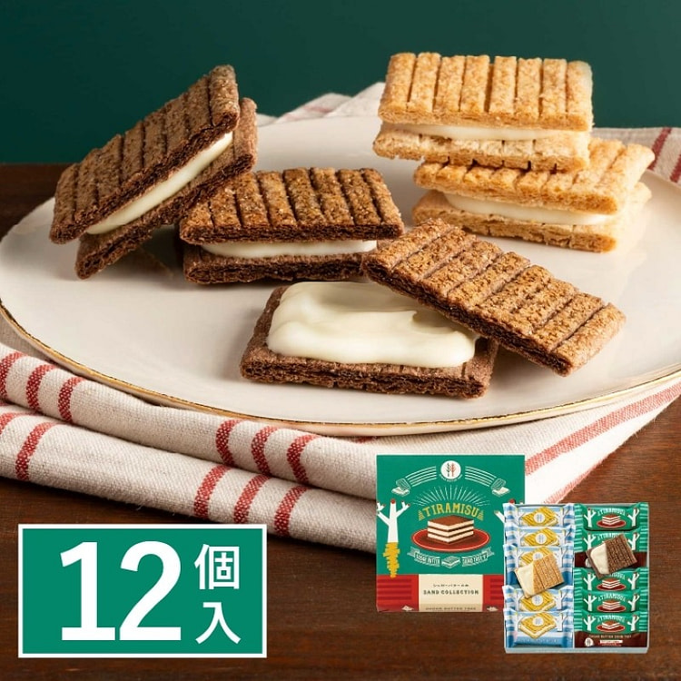 [日本直邮]  Sugar Butter Tree砂糖奶油树 糖黄油三明治木牌 乳酪香味提拉米苏风味组合 12块
