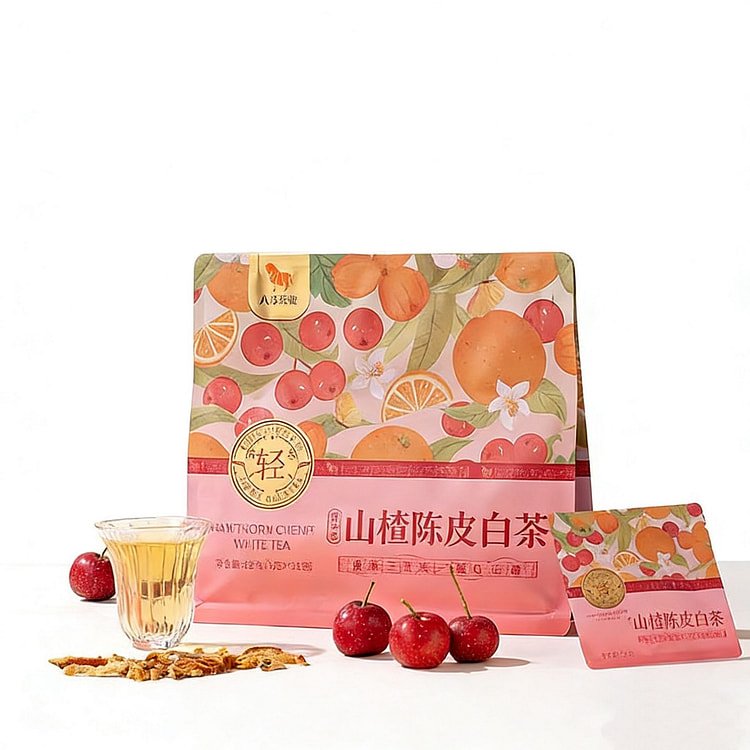 八马茶业 山楂陈皮白茶 白茶 茶叶 养生差 调味茶 63 克