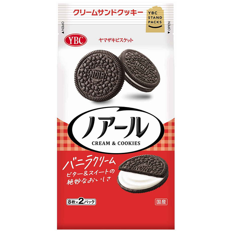 YBC Noir 香草奶油夹心薄烧可可饼干