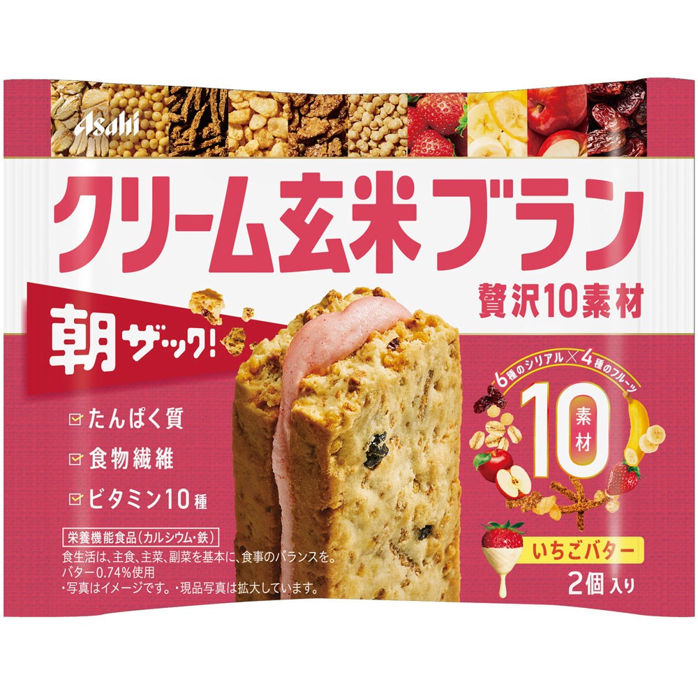 ASAHI Strawberry Butter Oatmeal Cookie 2 pcs 1 each