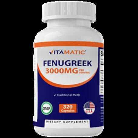 Fenugreek Capsules 3000mg-320 Vegetarian Capsules