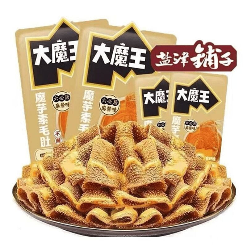 盐津铺子大魔王魔芋素毛肚麻酱味小零食解馋辣5包 100 克