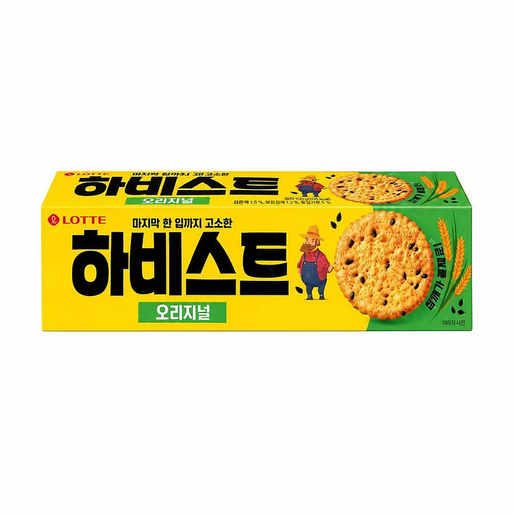 Lotte Harvest Black Sesame Crackers 100g 1 each