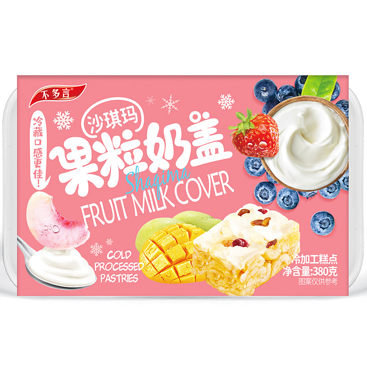 不多言水果奶盖沙琪玛380g/箱