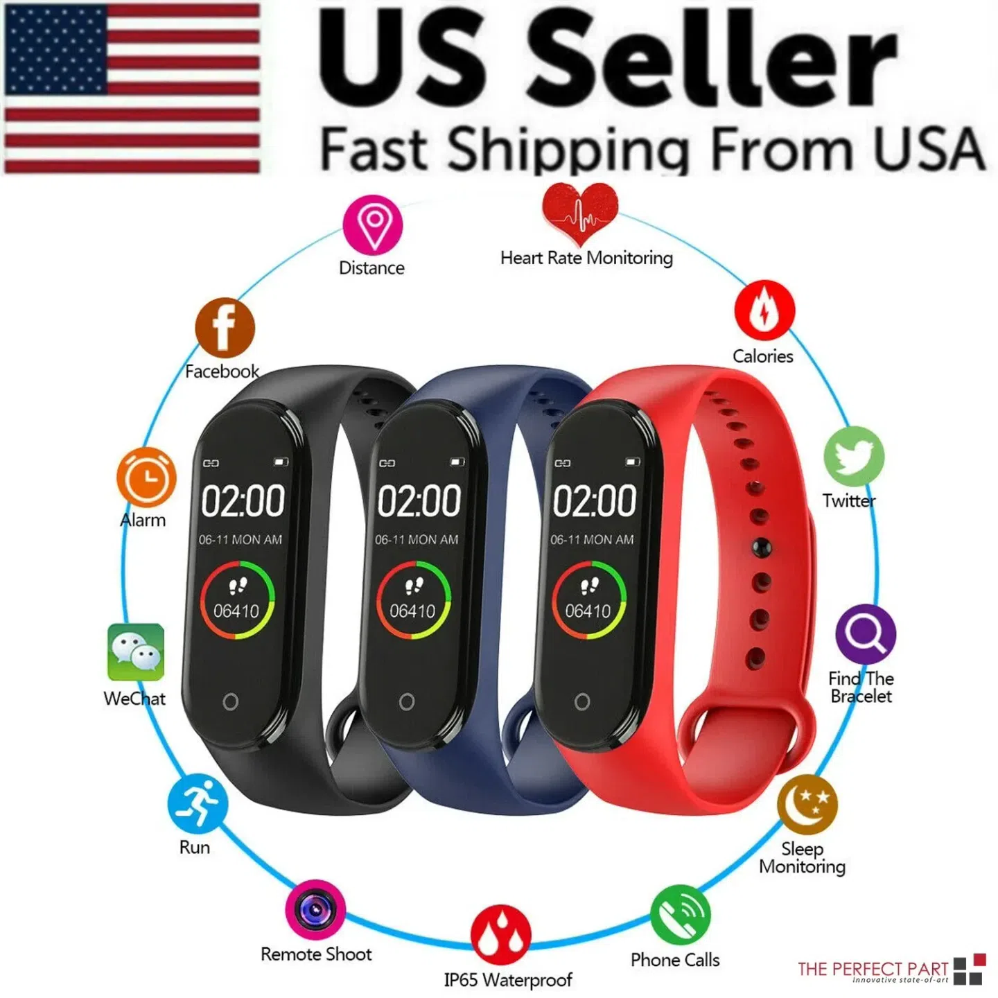 M4 Smart Watch Band Blood Pressure Bracelet Wristb 1 box