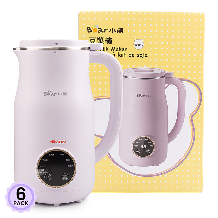 Bear Soymilk Maker 600ml 1 each*6 pack