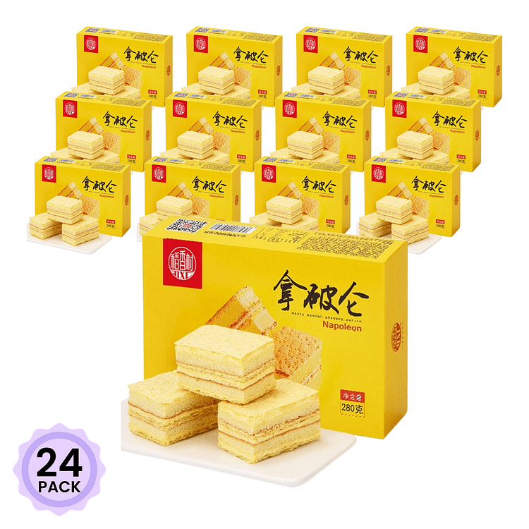 稻香村 拿破仑蛋糕 盒装 280g 280 克*24 包