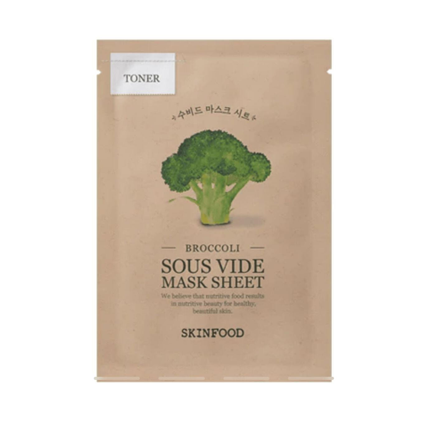 SkinFood Toner Broccoli Sous Vide Mask Sheet 1pc 1 each