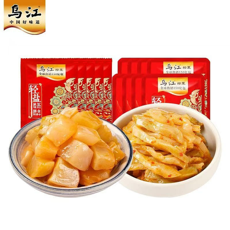Wujiang pickled mustard with a mild spiciness, cru 22 g*3 pack