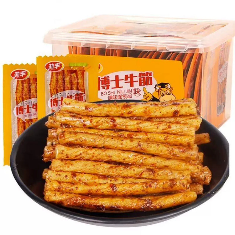 劲丰博士牛筋辣条小零食素牛筋20g*5包 100 克