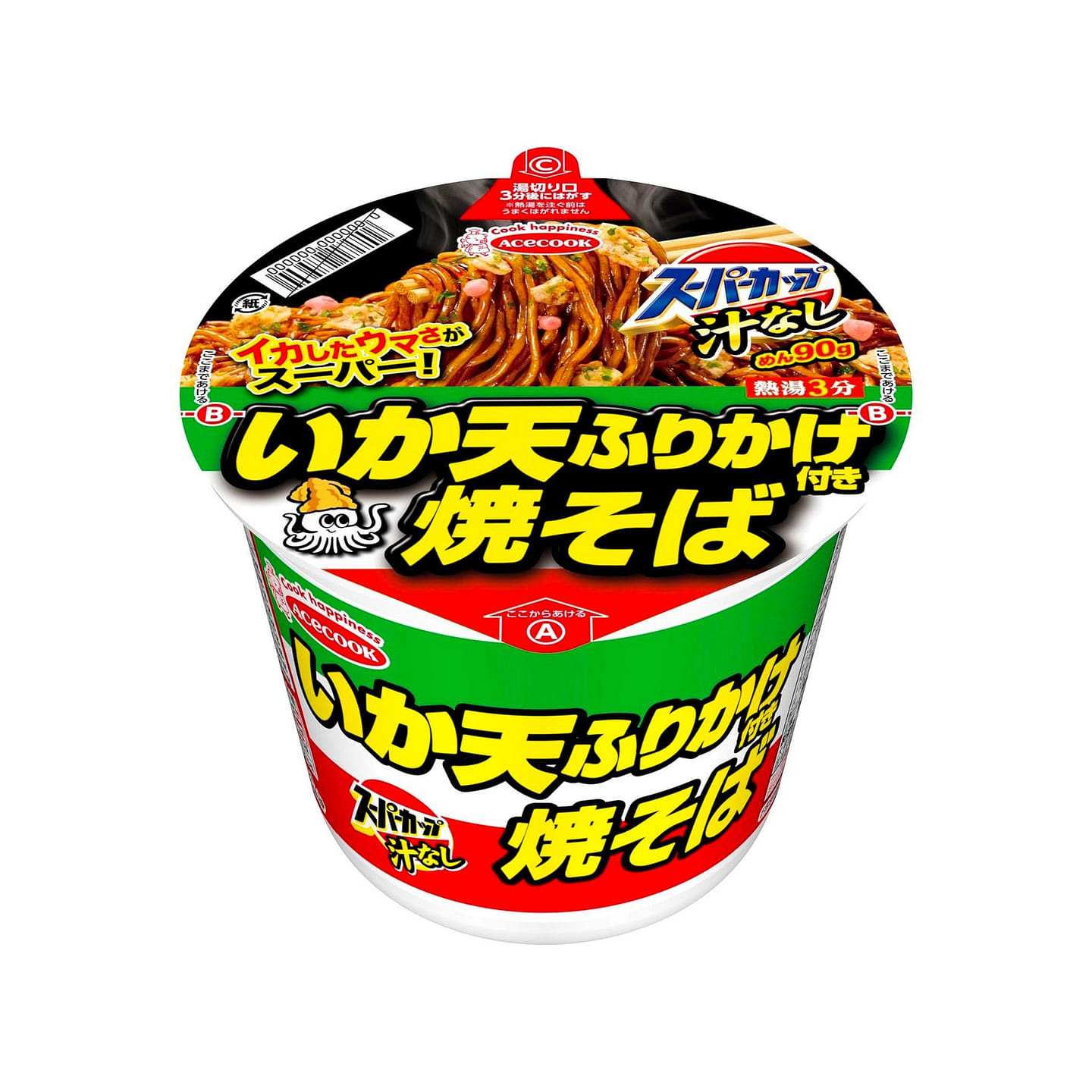 Yakisoba Fried Noodles Sauce Squid Acecook 113g 1 each
