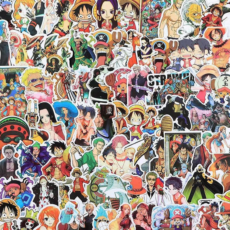 One Piece Waterproof Stickers Set, 120 Pieces 1 count