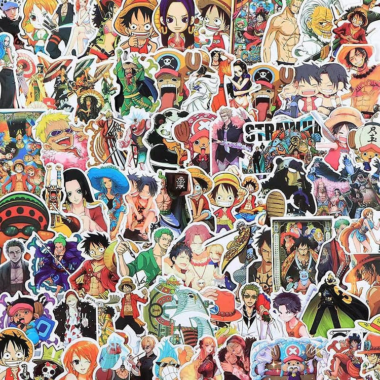One Piece Waterproof Stickers Set, 120 Pieces 1 count