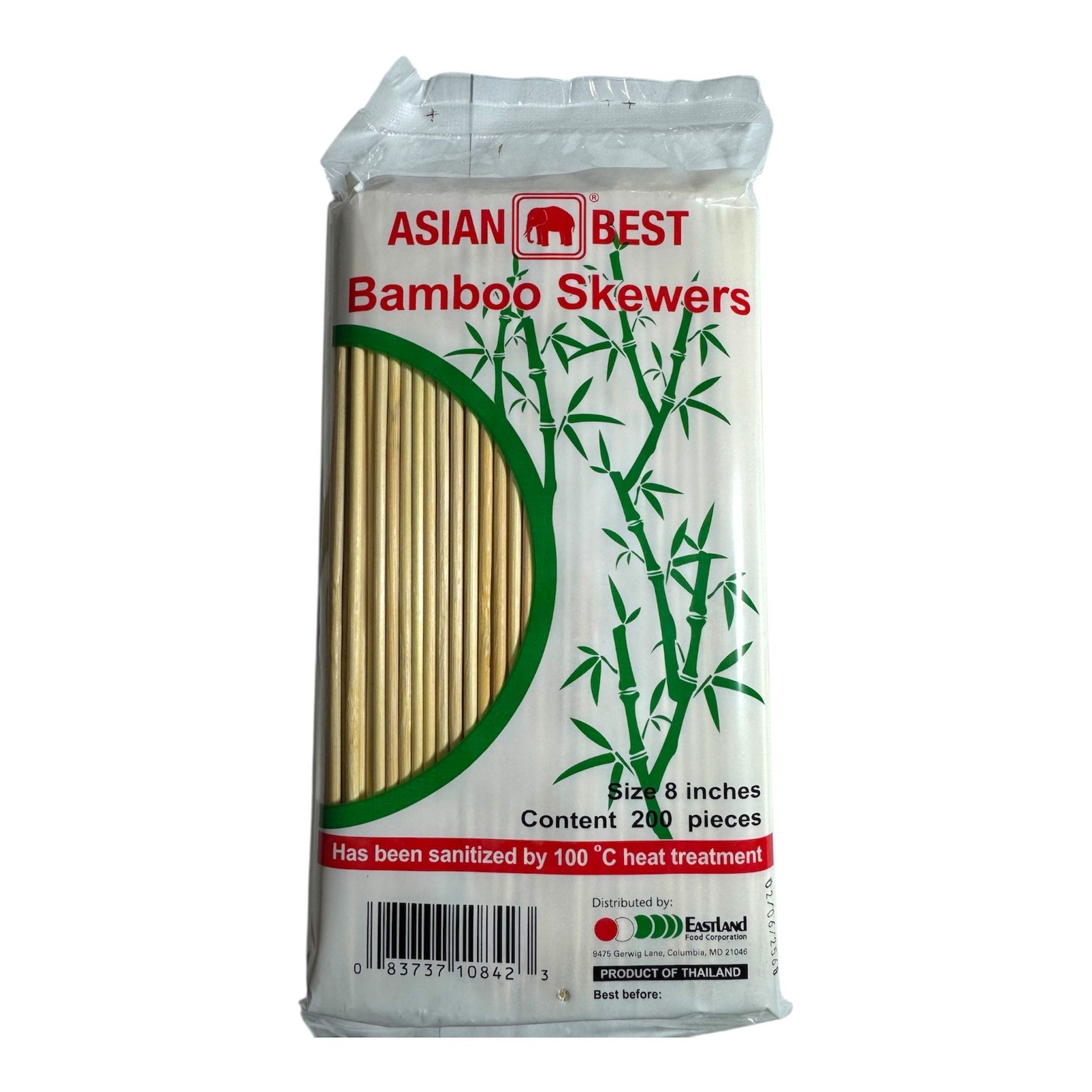 Bamboo Skewers Que Xien 200 pieces (8 inches) 1 pack