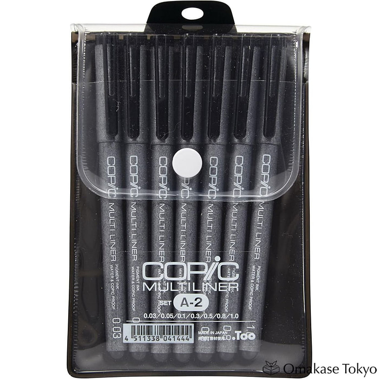Copic Multiliner Black 7-Pen Set