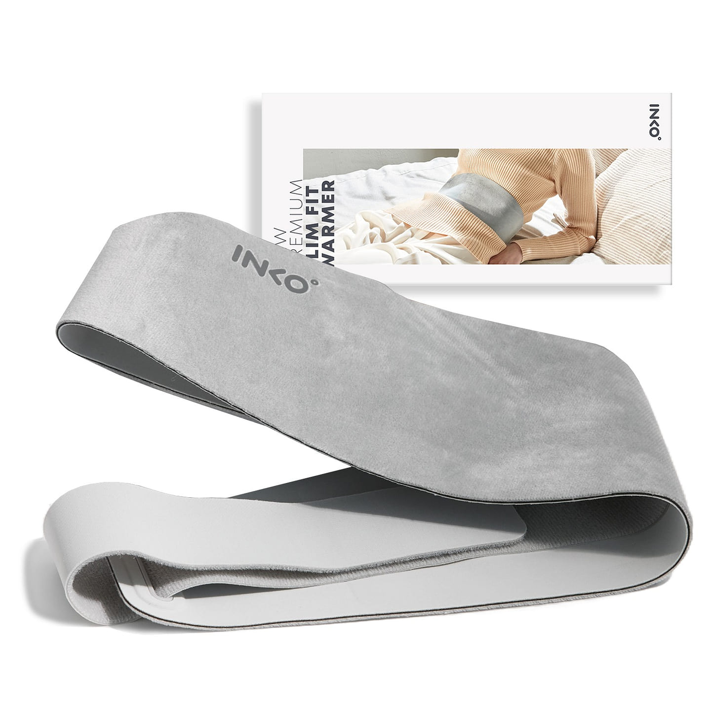 INKO New Premium Slim Fit Warmer – USB Powered Heating Belt (Urban Gray) 1 count