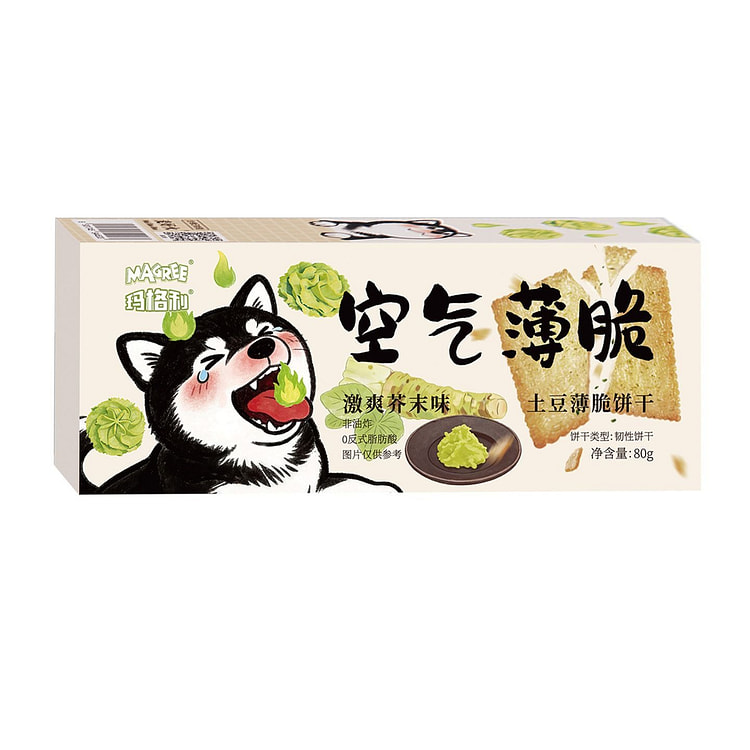 Airy crispy wasabi-flavored crackers 80 g