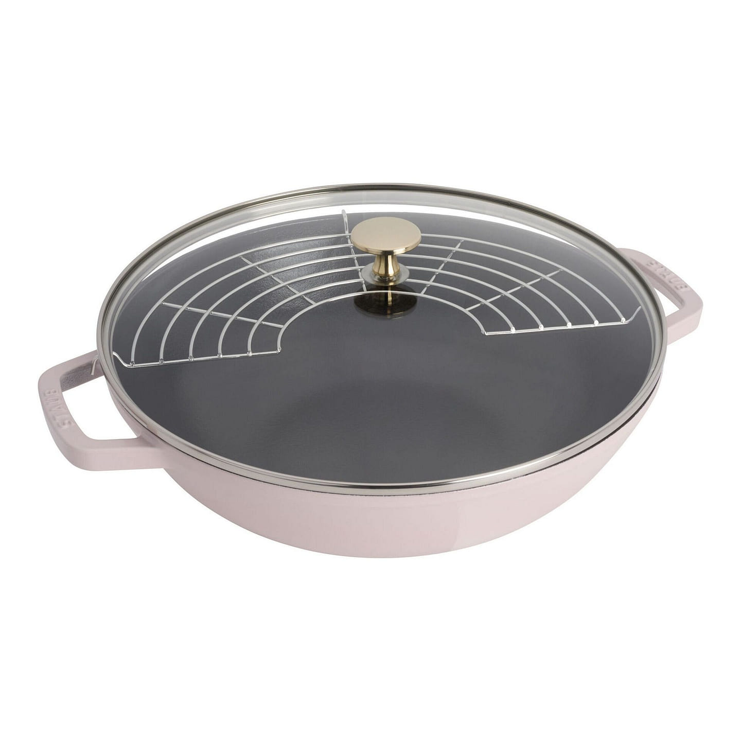 STAUB Cast Iron 4.5-qt Perfect Pan / Peony Pink 1 each