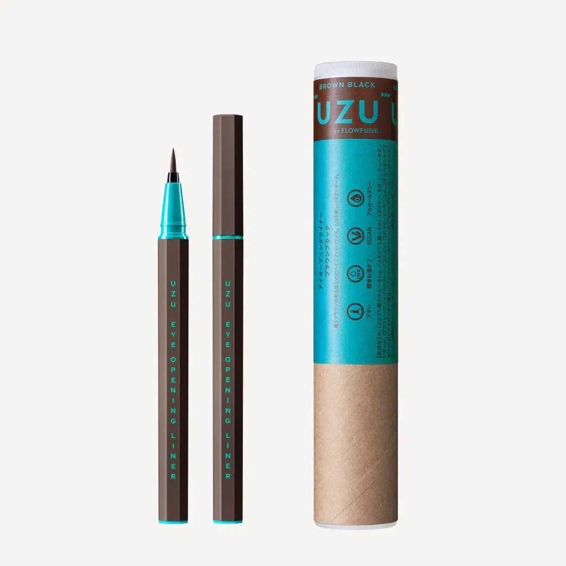 UZU BY FLOWFUSHI Eye Opening Liner Liquid (Brown Black) 1 each