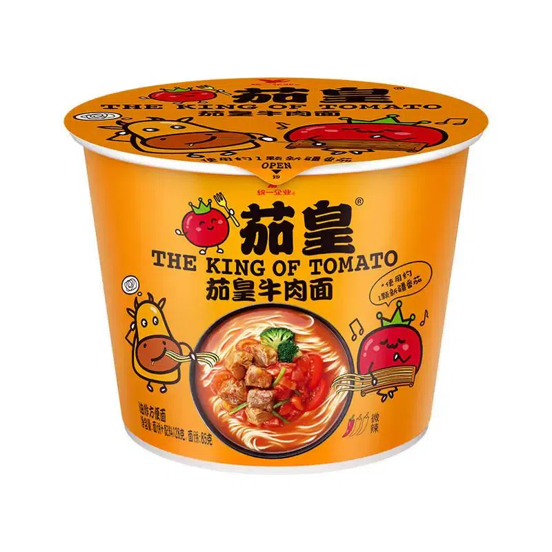 Unified Tomato Instant Noodles Tomato Noodles Bag Tomato Noodles 128g*1 bucket 128 g