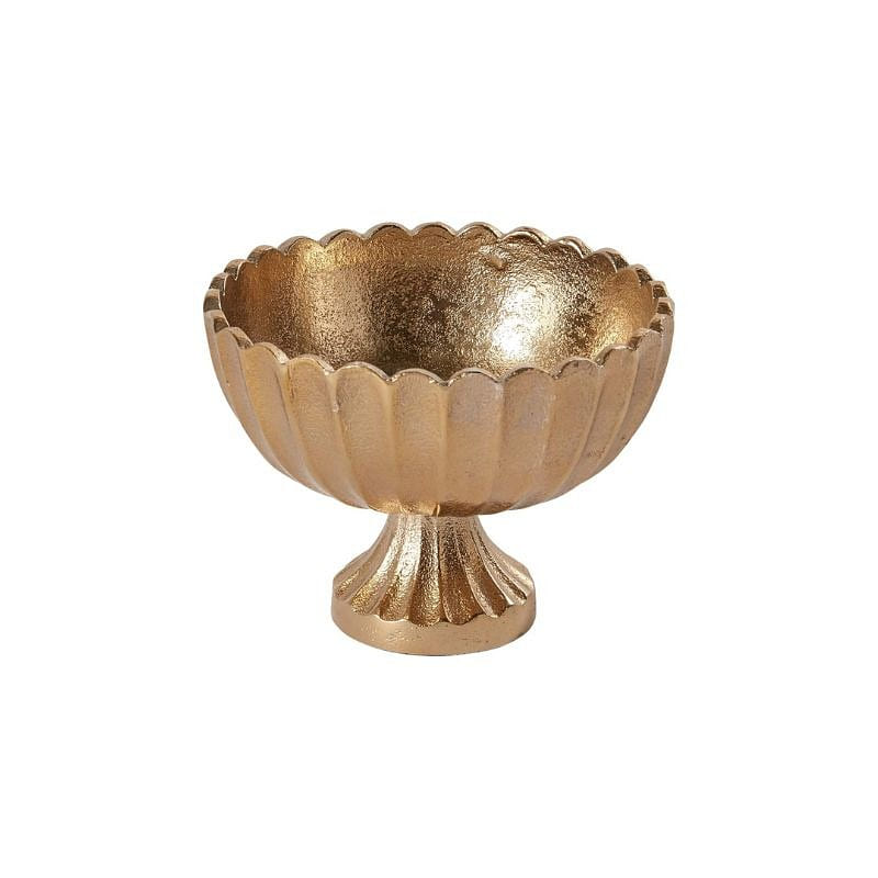 Scallop Gold Metal Compote (Small, 5.75 x 4.5) 1 count